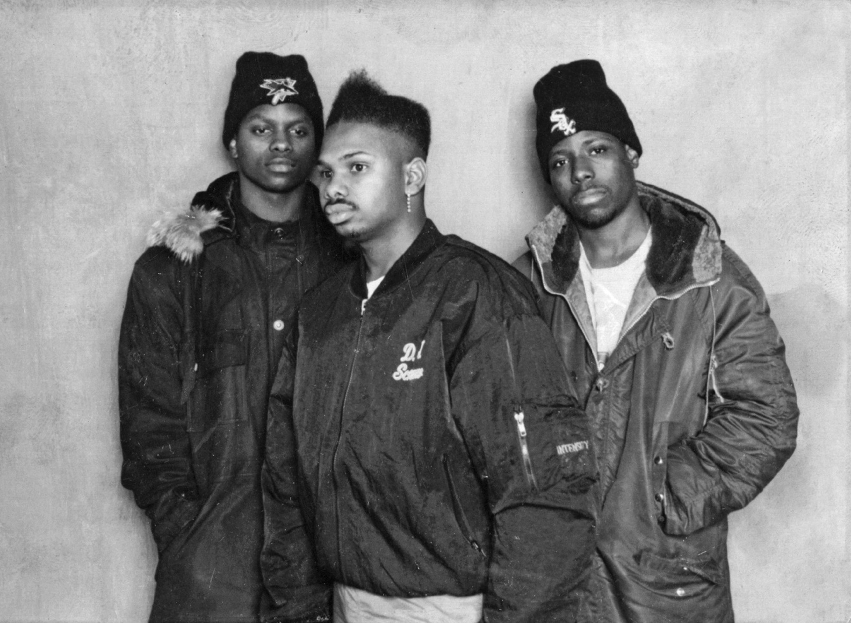 Great Black Shark, DJ Screw, Trouble House. Charles Washington got Screw working as a DJ with two of his former classmates at Sterling High School, in the group originally called Legion of Doom, 1990–1991. Courtesy of University of Houston Libraries Special Collections.